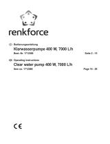 Renkforce Submersible pump 7000 l/h 8 m Owner's manual