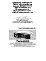 Panasonic cqrdp 930 l Owner's manual