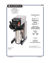 Bloomfield EBC™ Airpot Brewer Owner's manual
