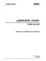 NEC SV8500 Operation and Maintenance Manual