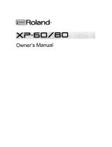 Roland XP-80 Owner's manual