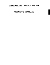 Honda WB30X Owner's manual