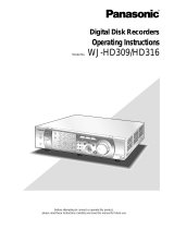 Panasonic WJHD309 - DIGITAL DISK RECORDER User manual