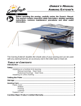 Carefree Awning Extend'r Owner's manual