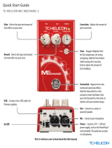 TCHELICON MIC MECHANIC 2 Quick start guide