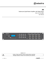 Adastra A8 Rackmount Quad-Stereo Amplifier User manual