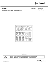 Citronic 170.879UK U-PAD Compact Mixer User manual