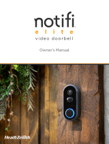 Heath Zenith Elite Notifi Video Doorbell - Black Owner's manual