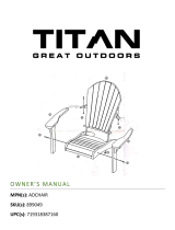 Titan Grade A Teak Adirondack Chairs and Ice Chest User manual