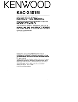 Kenwood KAC-X401M Owner's manual