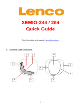 Lenco Xemio 244 Quick start guide