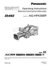 Panasonic AG-HPX300P Operating instructions