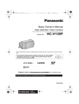 Panasonic HC-V130P User manual