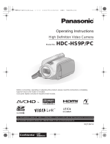 Panasonic HDC-HS9PC User manual