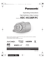 Panasonic HDC-HS100PC User manual