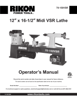 Rikon Power Tools 70-150VSR Operating instructions