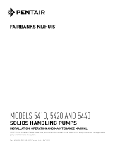 Fairbanks-nijhuis 5410, 5420 and 5440 Solids Handling Pumps Owner's manual
