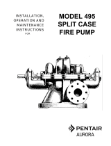 Aurora 495 Split Case Fire Pump Owner's manual