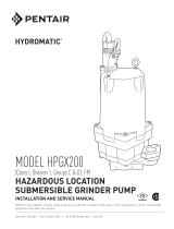Hydromatic Model HPGX200 Hazardous Location Submersible Grinder Pump Owner's manual