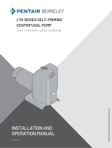Pentair LTH Series Self-Priming Centrifugal Pump Owner's manual