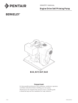 Pentair B2X, B3T, B4T, B4Z Engine Drive Self Priming Pump Owner's manual