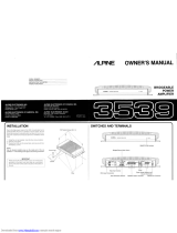 Alpine 3539 Owner's manual