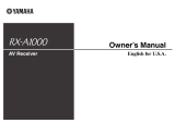 Yamaha RX-A1000 Owner's manual