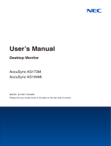 NEC AS173M-BK User manual