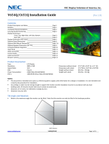 NEC V654Q-Mpi Installation guide