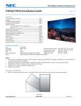 NEC V984Q-AVT2 Installation guide