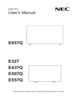 NEC E507Q User manual