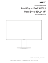 NEC MultiSync EA241F-H Owner's manual