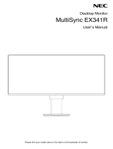 NEC EX341R-BK-SV User manual