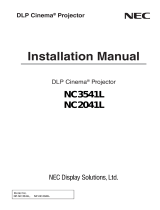 NEC NC3541L Installation guide