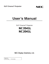 NEC NC3541L User manual