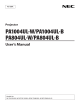 NEC NP-PA1004UL-W User manual