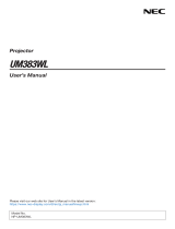 NEC NP-UM383WL User manual