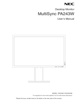 NEC PA243W-SV User manual