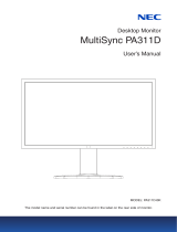NEC MultiSync PA311D Owner's manual