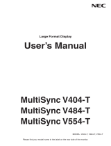 NEC V484-T User manual