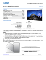 NEC V554Q-Mpi Installation guide