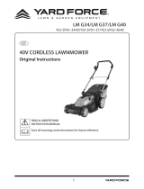 Yard Force LM G37 - Y0J-SP01-37 Owner's manual
