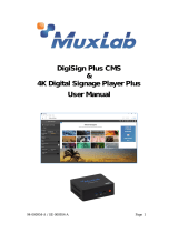 MuxLab DigiSign Plus CMS Software Operating instructions