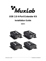 MuxLab USB 2.0 4-Port Extender Kit Operating instructions