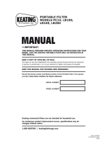 Keating Of Chicago Portable Filter LB-165 Owner's manual