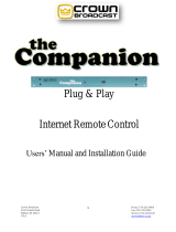 Crown Broadcast The Companion User manual