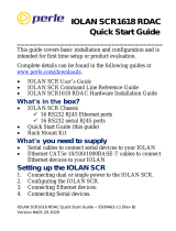 Perle IOLAN SCR1618 RDAC Console Server Quick start guide