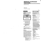 Sony ICF-C713 Owner's manual
