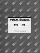 Yamaha EL3 Owner's manual