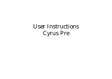 Cyrus PRE Owner's manual